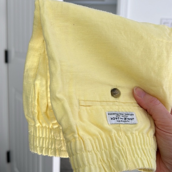 NWT Janie and Jack Pale Yellow Bermuda Shorts Size 8 Linen Cotton Blend - Picture 11 of 11